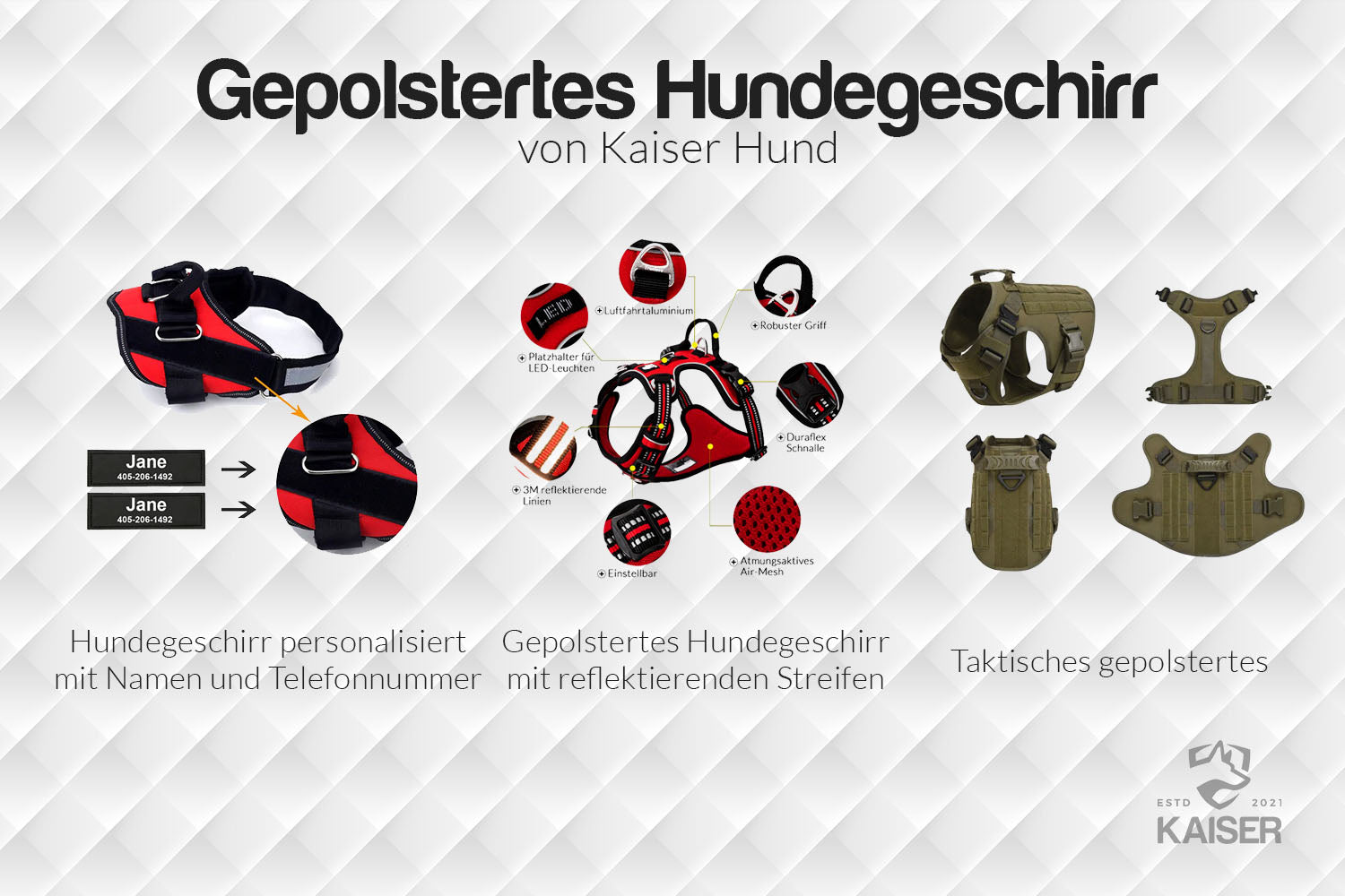 Hundegeschirr gepolstert