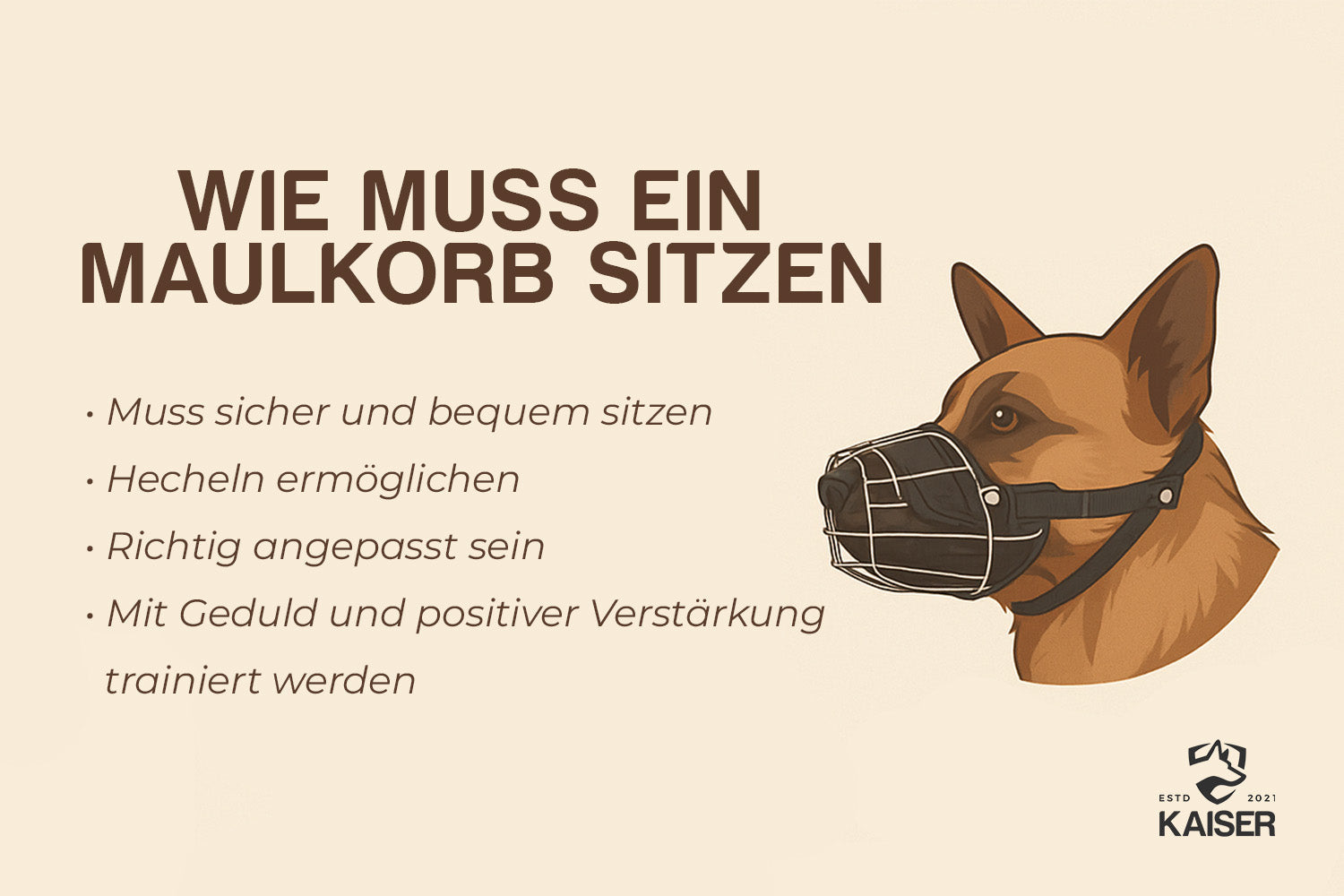 Wie muss ein Maulkorb sitzen?