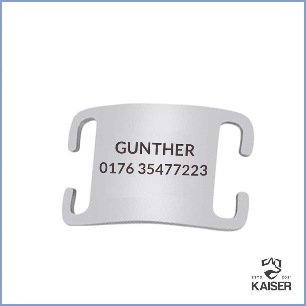 Edelstahl Hundemarke zum Aufschieben