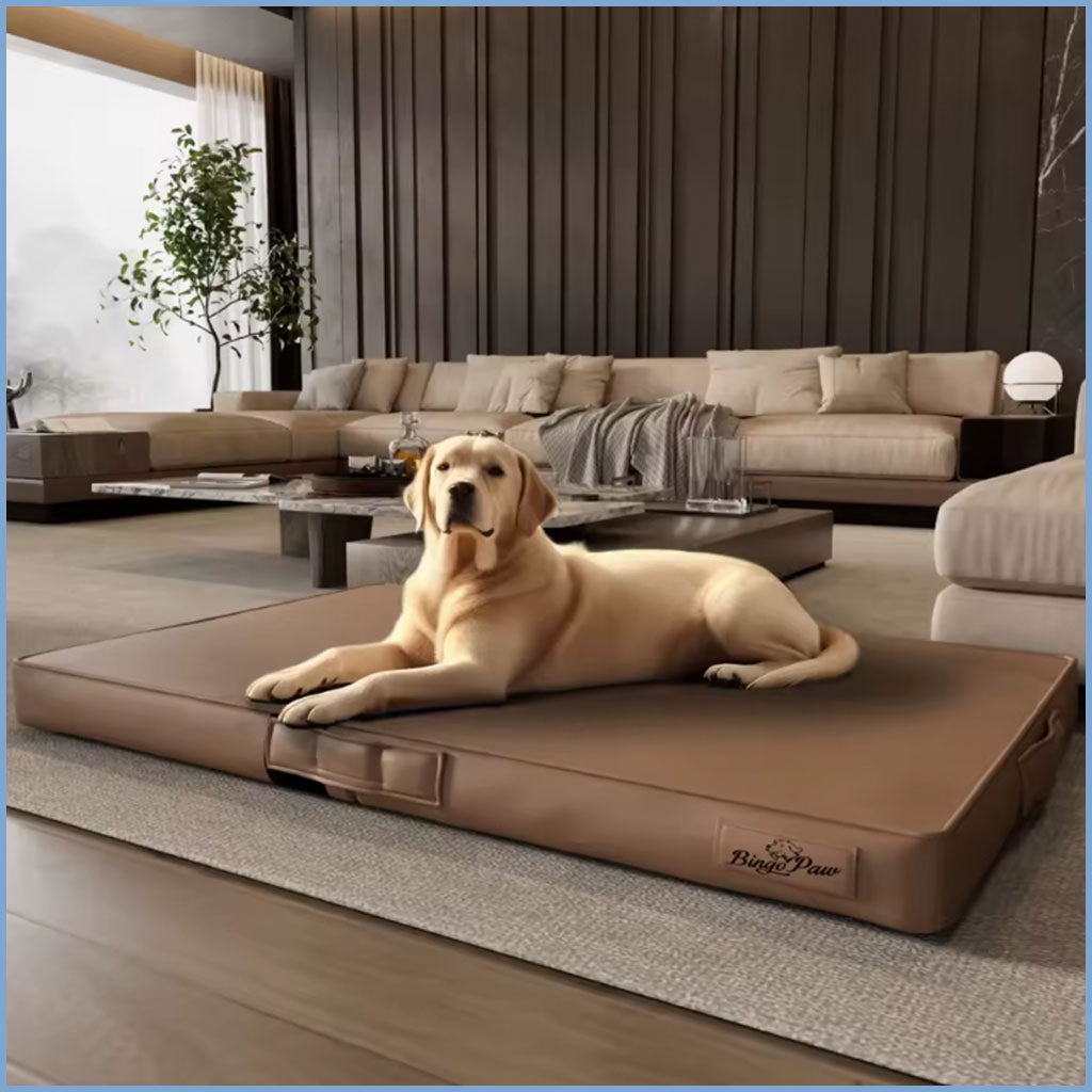 Hundebett Leder XXL braun