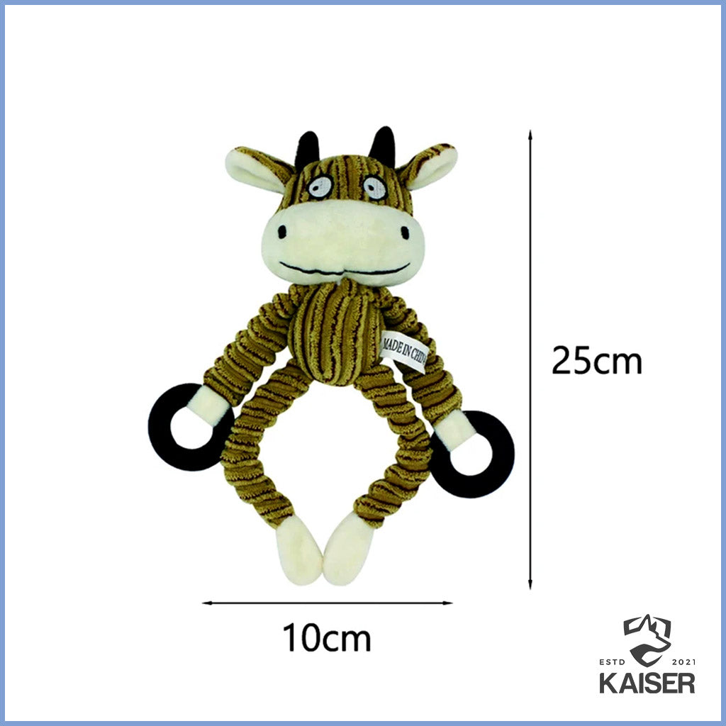Hundespielzeug Plüsch Kuh