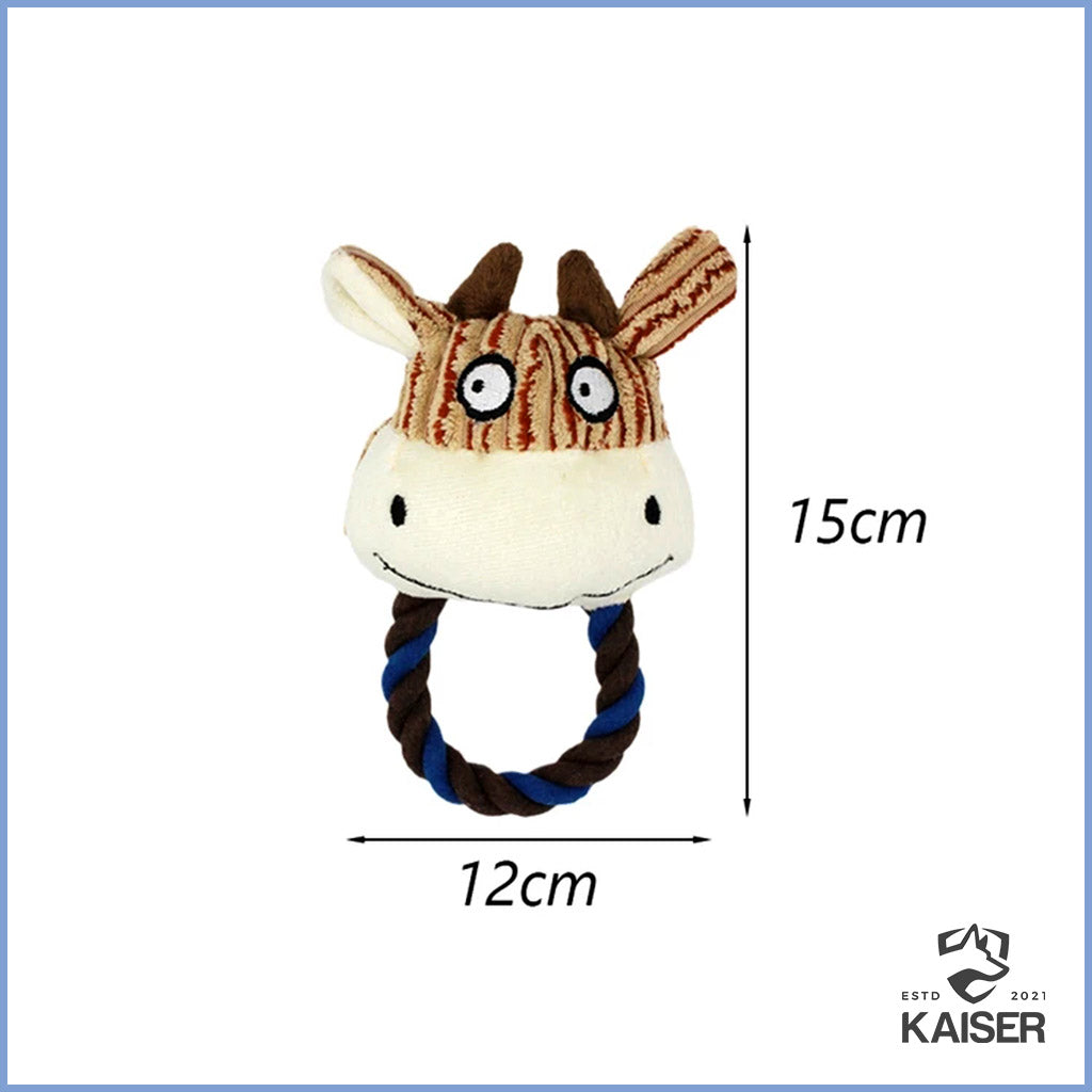 Hundespielzeug Plüsch Giraffe mit Griff