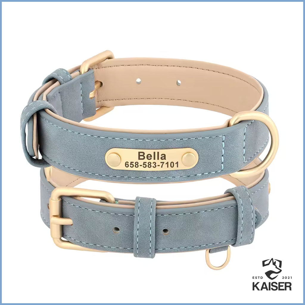 Personalisiertes Hundehalsband aus PU-Leder