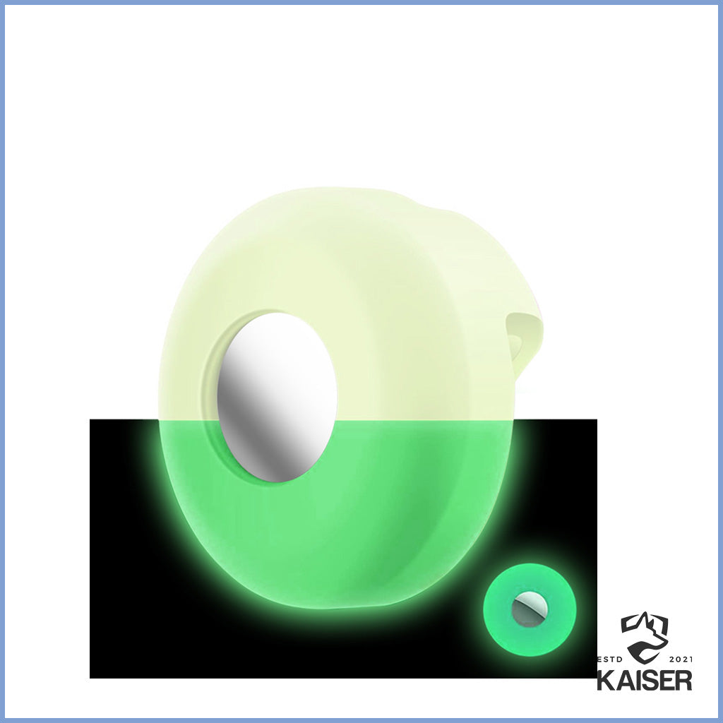 Airtag Anhänger Hund in fluoreszierender grüner Farbe