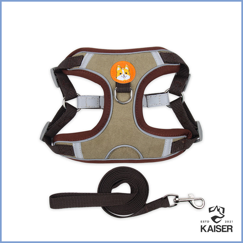 braun Hundegeschirr für kleine Hunde