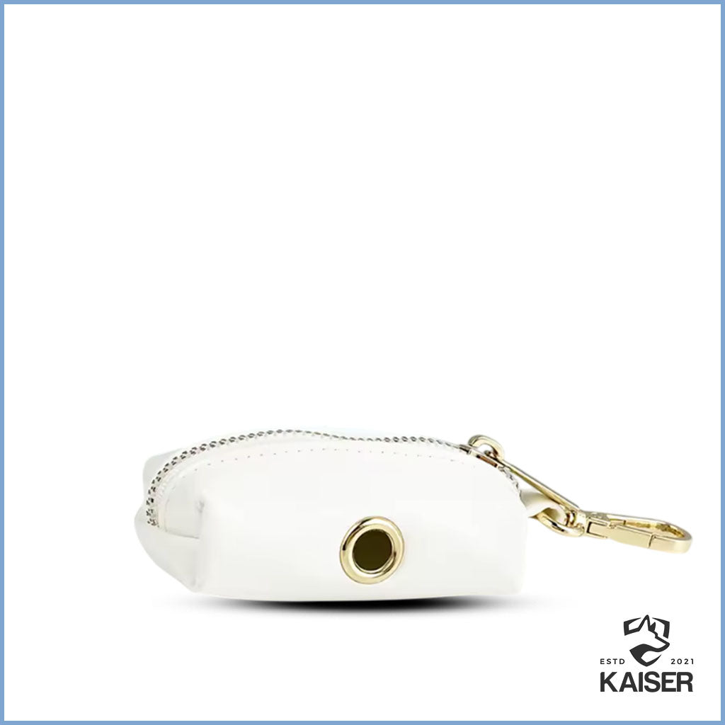 Elegantes weißes Kotbeutel für Hunde