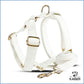 Elegantes weißes Hundegeschirr und Leine Set