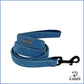 Hundeleine Leder blau