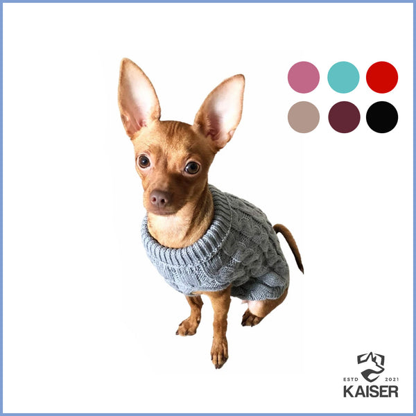 Hundepullover XS Für Kleine Hunde – Gestrickter Rollkragen-Pulli Für Chihuahua, Yorkie & Welpen