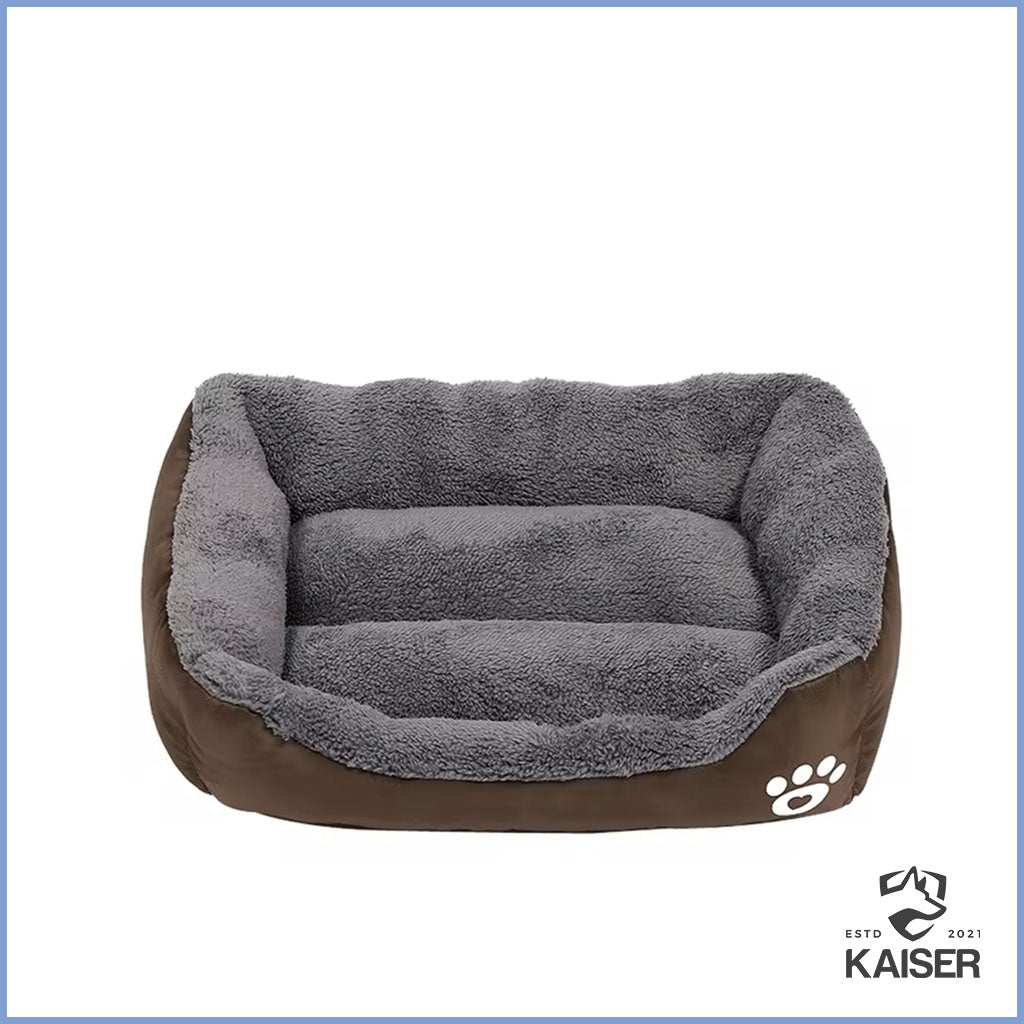 Kuschelbett für Hunde braun rechteckig