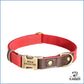 Personalisiertes Hundehalsband rot aus PU-Leder mit Gravur