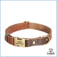 Personalisiertes Hundehalsband braun aus PU-Leder mit Gravur