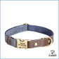 Personalisiertes Hundehalsband dunkelblau aus PU-Leder mit Gravur