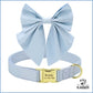 Personalisiertes Hundehalsband Blau mit abnehmbarer Fliege