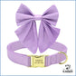 Personalisiertes Hundehalsband Lila mit abnehmbarer Fliege